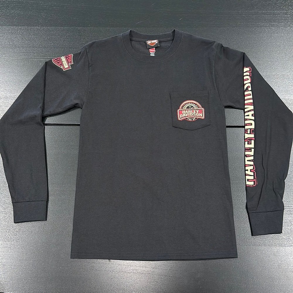 Harley-Davidson Mens Long Sleeve T-Shirt with Pocket - S